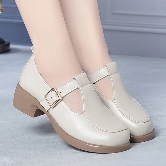 Damen Mary Jane Schuhe mit verstellbarem Riemen und bequemen Blockabsatz R&B