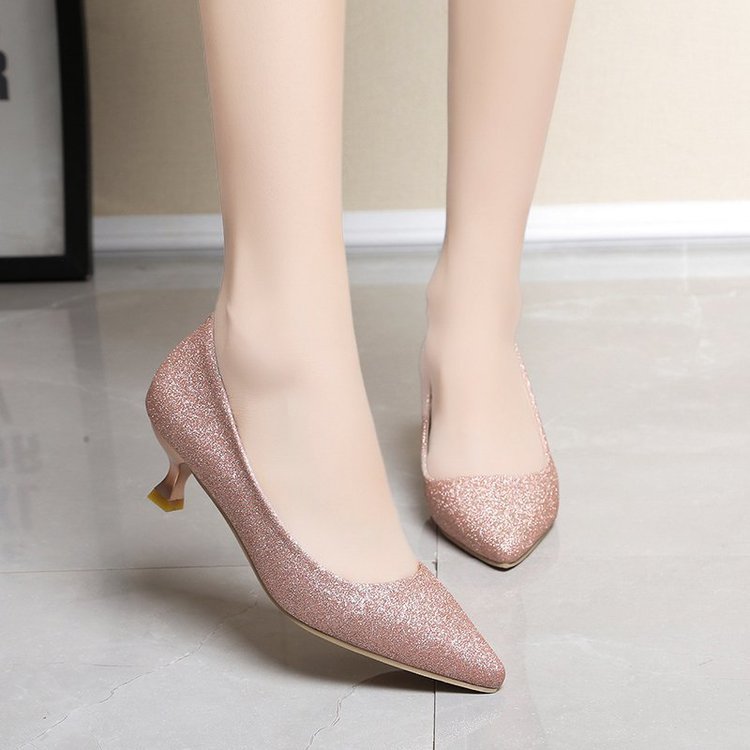 Damen schimmernde Pumps mit elegantem Blockabsatz R&B
