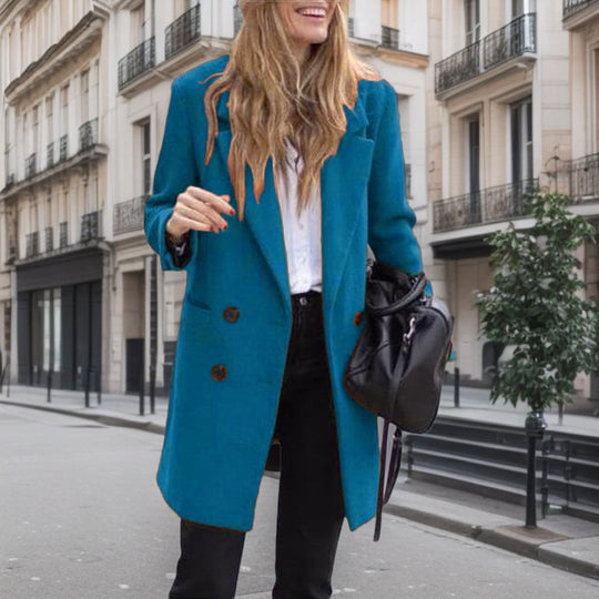 Damen Eleganter Boucle-Trenchcoat R&B