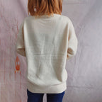R&B | Einfarbiger Warmer Strickpullover Für Alltag