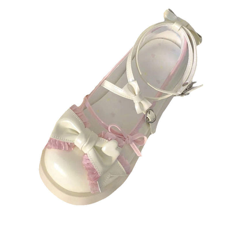 Damen Romantische und verspielte Schnürsandalen mit Schleifen-Details R&B