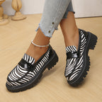Damen Trendige Mokassin-Schuhe mit auffälligem ZR&Bra-Druck und komfortabler Sohle R&B