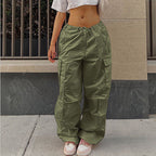 Damen Bequeme Cargo-Hose mit elastischem Bund und praktischen Taschen R&B