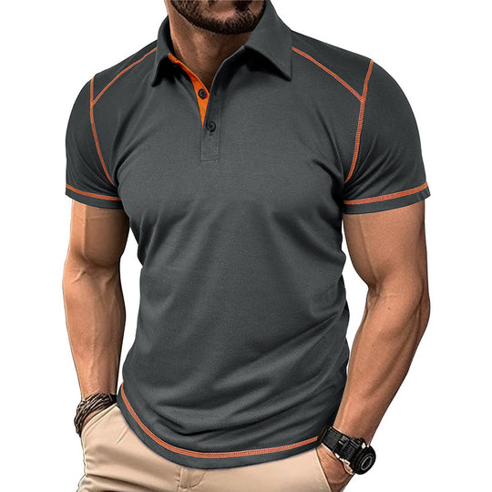R&B | Kurzärmeliges Poloshirt zum Spleißen