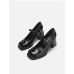 Damen elegante Absatzschuhe mit Blockabsatz und Riemchen R&B
