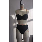 Damen Hochwertiger Push-Up Bikini mit Skulptur-Rippdesign R&B
