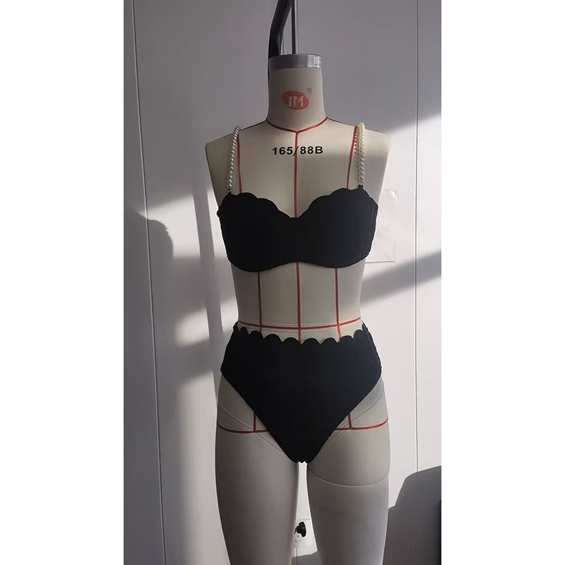 Damen Hochwertiger Push-Up Bikini mit Skulptur-Rippdesign R&B