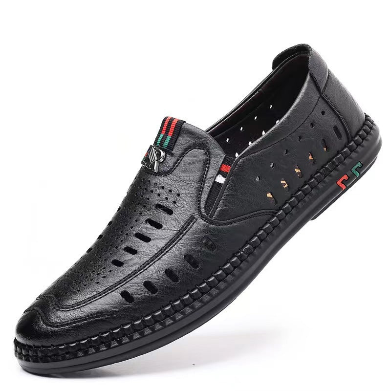 Herren Bequeme Slip-On Mokassins mit atmungsaktivem Lederobermaterial R&B