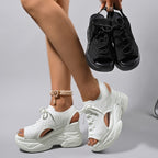 Damen Sportliche Plateau-Sandalen mit atmungsaktivem Obermaterial R&B