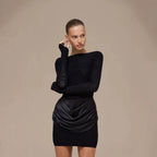 Damen Elegantes Minikleid mit Wickeldetails R&B