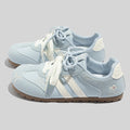 Damen Sportliche Retro Sneakers mit floralem Muster und bequemer Dämpfung