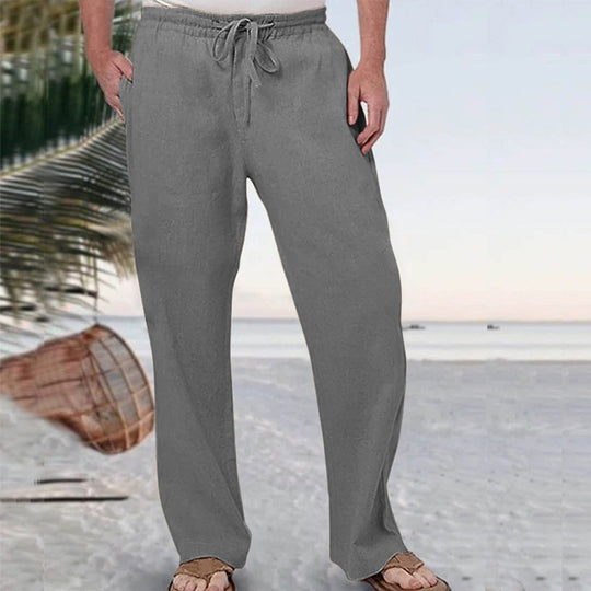 Herren nan weiche Loungehose aus Baumwolljersey mit elastischem Tunnelzugbund und seitlichen Eingrifftaschen R&B