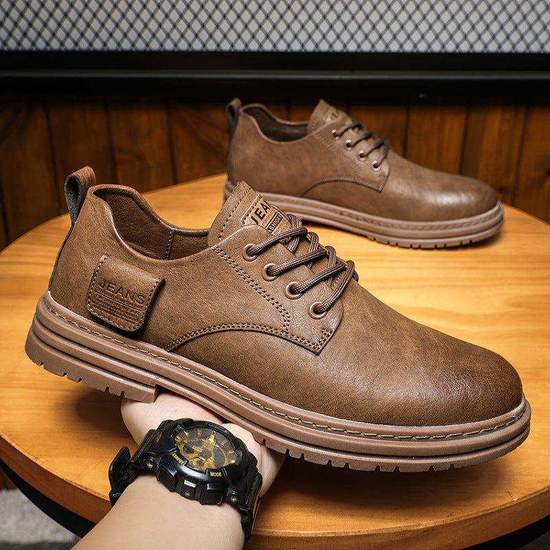 Damen Klassische Schnürschuhe aus hochwertigem Leder mit rutschfester Sohle R&B