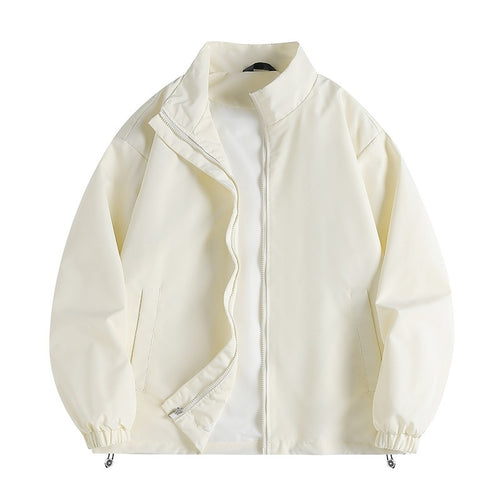 Herren lässige Windjacke mit hochabschließendem Kragen und praktischen Taschen R&B