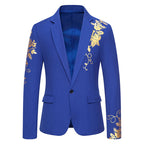 Damen Eleganter Blazer mit floralem Design und seidigem Finish