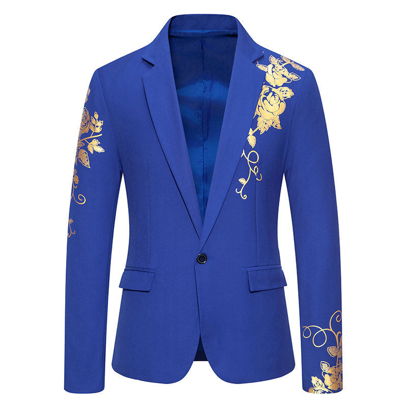 Damen Eleganter Blazer mit floralem Design und seidigem Finish