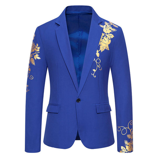 Damen Eleganter Blazer mit floralem Design und seidigem Finish R&B