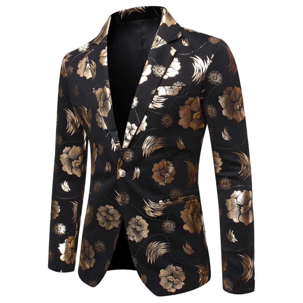 Herren Blazer mit floralem Design und elegantem Schnitt