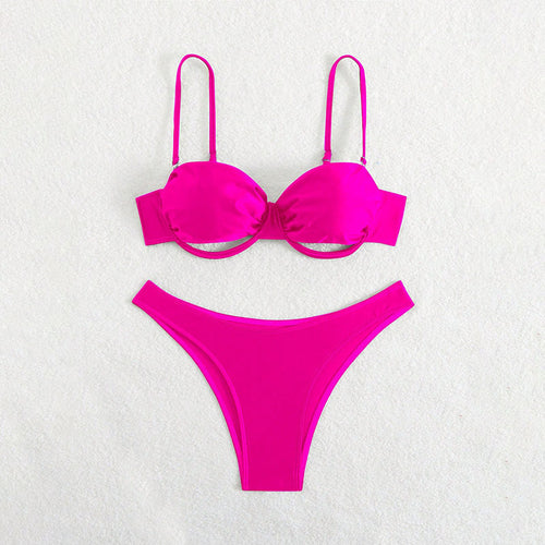 Damen Bikini-Set mit elegantem Bügeloberteil und hohem Beinausschnitt R&B