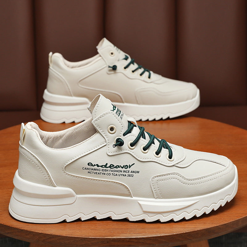 Damen Sportliche Ledersneaker mit dämpfender Sohle und modischem Design