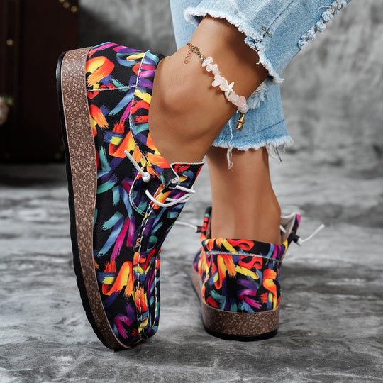 Damen Freizeitschuhe mit buntem Floral-Design R&B