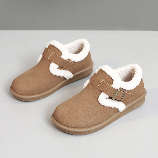Damen Hausschuhe mit warmem Fleece-Futter und verstellbarem Riemen R&B