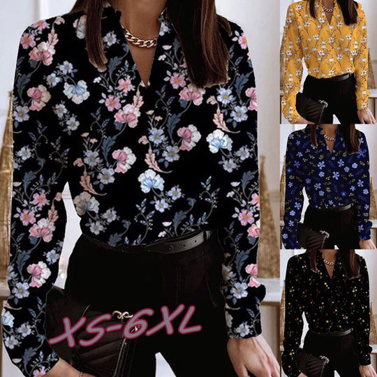 Damen Bluse mit floralem Muster und eleganter Passform R&B