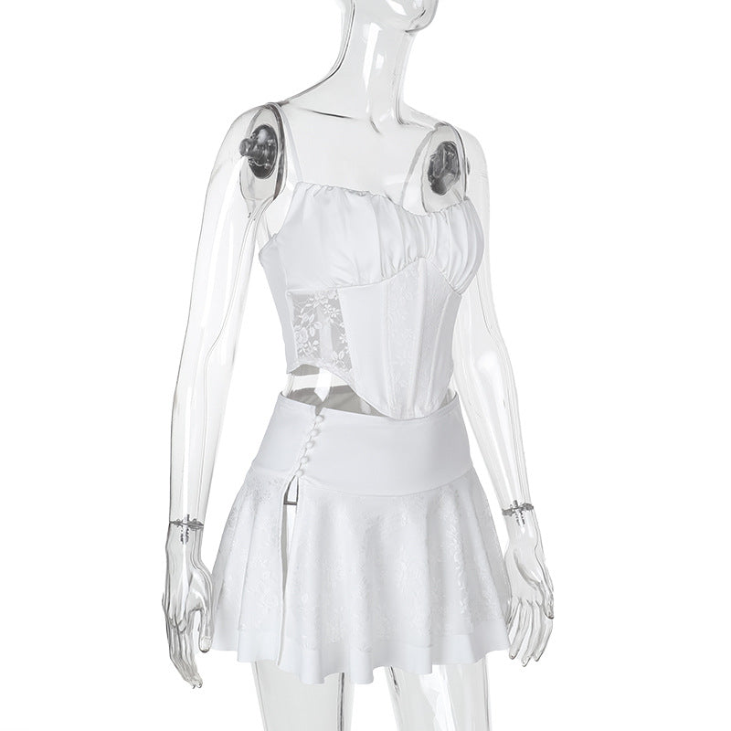 Damen Corsagenkleid mit filigranen Spitzenakzenten R&B