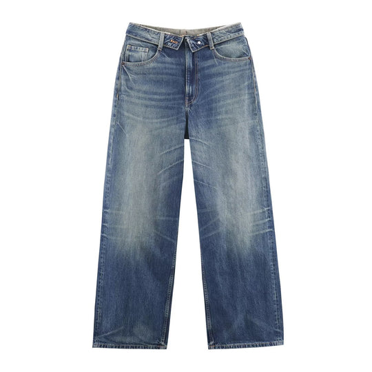 Damen hochwertige Destroyed Jeans im lässigen Baggy-Stil mit modernen Akzenten R&B