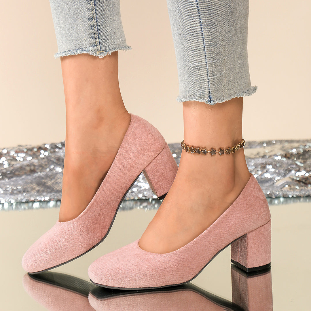 Damen Elegante und bequeme Pumps mit Blockabsatz R&B