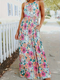 Damen Maxikleid mit floralem Muster und praktischen Taschen R&B