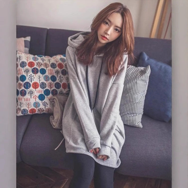 Damen Hoodie mit lässigem Print und Kapuze