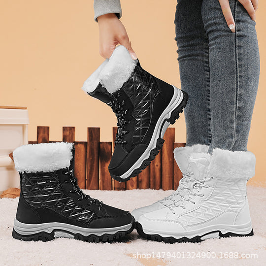 Damen Winterwanderschuhe mit warmem Fleece-Futter und rutschfester Sohle R&B