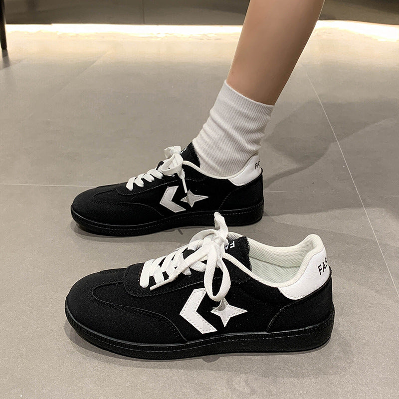 Damen nan leichte Retro-Sneaker mit gepolstertem Komfortfußbett, flexibler Gummisohle und reflektierenden Details R&B