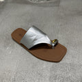 Damen Zehentrenner-Sandalen mit modischem Riemendesign und edlem Akzent R&B