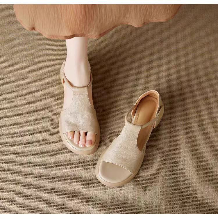 Damen modische Sandalen mit ergonomischem Fußbett und rutschfester Sohle R&B