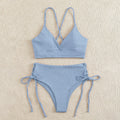 Damen Triangel-Bikini im modischen Wickeldesign mit verstellbaren BindR&Bändern R&B