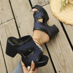 Damen Wedge-Sandaletten mit modischem Design und ergonomischem Fußbett R&B