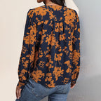 Damen Bluse mit floralem Muster und eleganten Puffärmeln R&B