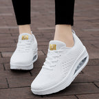 Damen nan keilabsatz-Walkingschuh mit sichtbarem Luftkissen, atmungsaktivem Strickobermaterial und rutschfester Laufsohle R&B