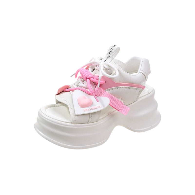 Damen modische sportliche Sandalen mit extravaganter Plateausohle R&B