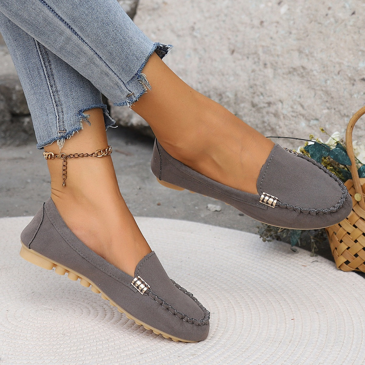 Damen Mokassins mit modischem Detail und orthopädischer Sohle R&B
