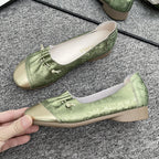 Damen elegante Ballerinas mit modischer Schleifenverzierung R&B