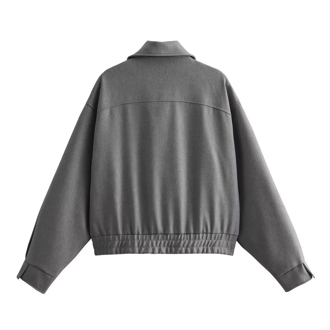 Damen komfortable Oversize-Jacke mit praktischen Taschen R&B