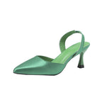 Damen Slingback-Pumps mit spitzer Kappe und bequemem Blockabsatz R&B