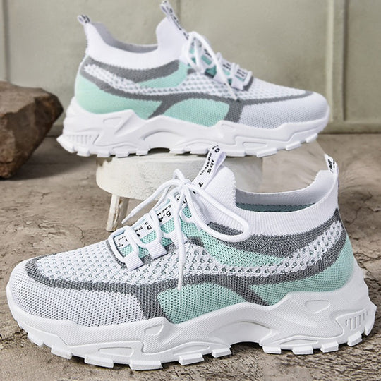 Damen Atmungsaktive Fitness-Sneaker mit flexiblem Netz-Obermaterial R&B
