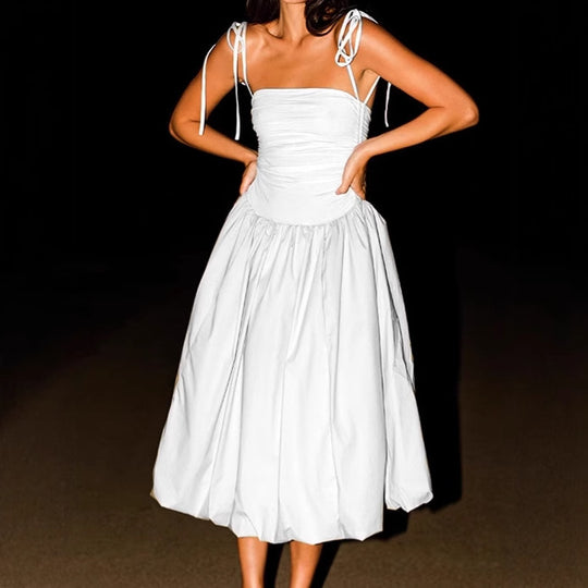 Damen Elegantes Abendkleid mit schulterfreiem Design und fließendem Rock R&B
