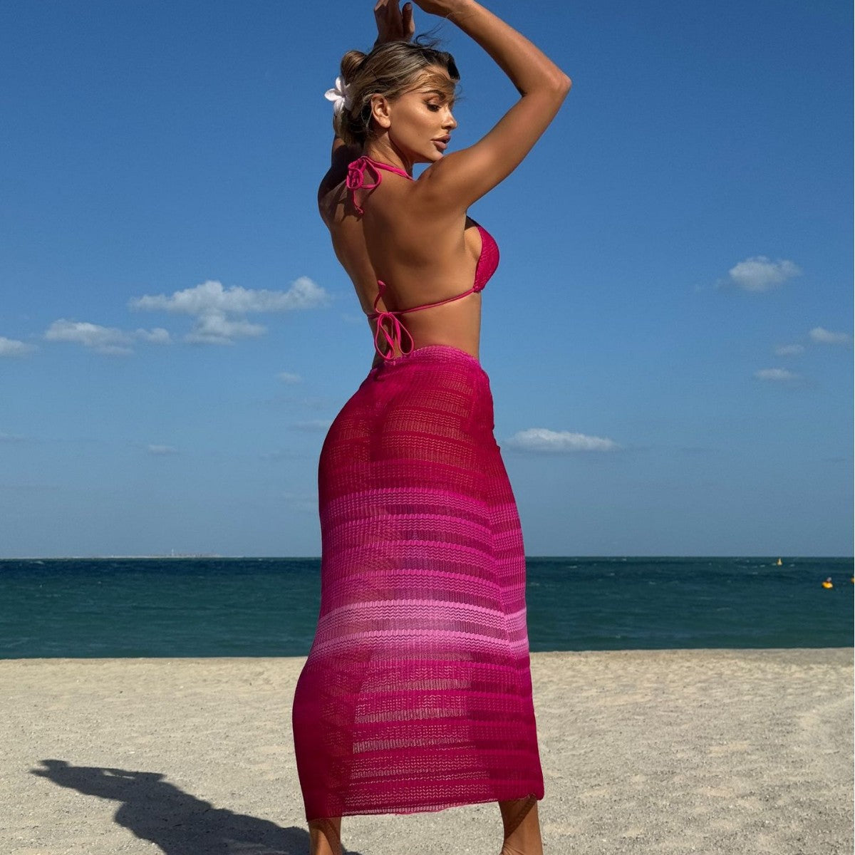 Damen Bikini-Set mit gehäkeltem Design und verstellbaren Trägern R&B