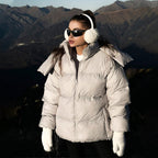 Damen Modische Steppjacke mit hochschließendem Kragen und voluminösen Ärmeln R&B