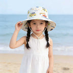 Unisex nan Kinder Sonnenhut mit breiter Krempe verstellbarem Kinnband und Einhornprint  R&B